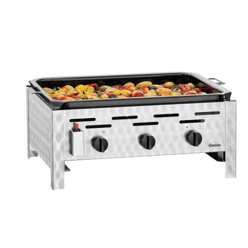 Bartscher Gas-tafelbraadgrill TB1100PF | Piëzo-ontsteking | 675x570x250mm