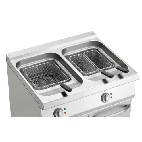 Bartscher Friteuse | SERIE 700 | Elektrisch | 15+15L | 100°C/190°C | 400V | Aftapkranen | 800x700x850mm