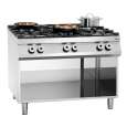 Bartscher Gasfornuis 900 Master | 6 Branders | Open Onderbouw | 37,5 kW | 1200x900x900mm