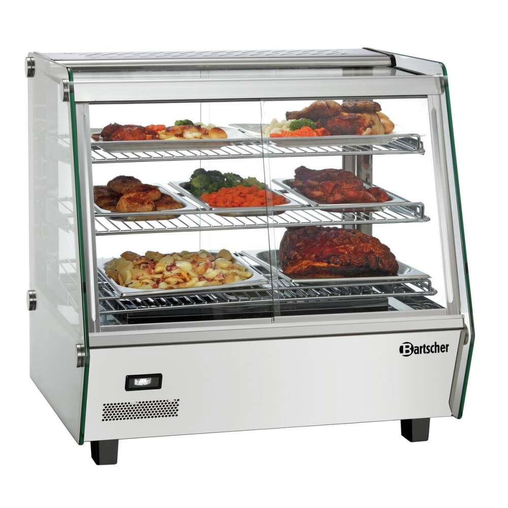 Bartscher Warmhoudvitrine | Deli Plus I-D | 120 Liter | 1.1 kW | Schuifdeuren aan beide zijden | 690x590x685mm
