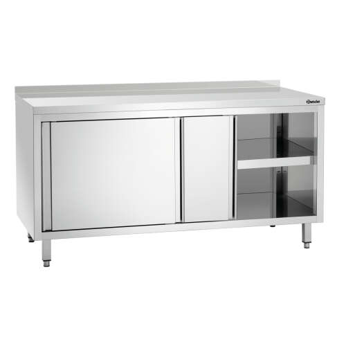 Bartscher Werkkast B1600 | RVS | Schuifdeuren | Tussenschap | 1600x700x850mm