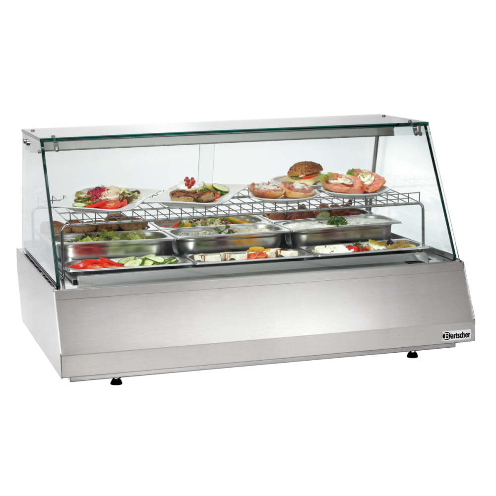 Bartscher Koelvitrine 3/1 GN | Rechte Ruit | Convectiekoeling | 6–10 °C | 1075x775x590mm