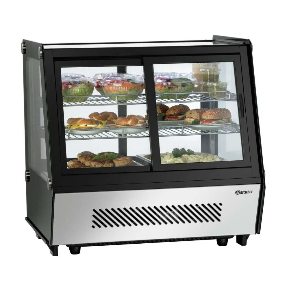 Bartscher Koelvitrine | 120L | Convectiekoeling | Zwart/RVS | LED | 710x568x686mm