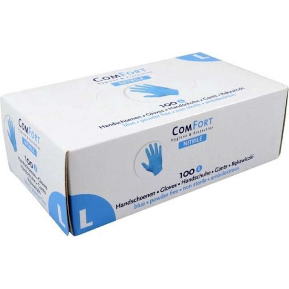 Comfort Nitril Handschoenen Zwart – Latexvrij – Poedervrij – 100 stuks – Maat S-M-L-XL