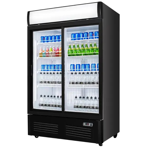 UnniCool Koelkast | 950L | Zwart | +1°C/+10°C | Geforceerd | Draaideuren | Wielen | 1295x695x2010mm