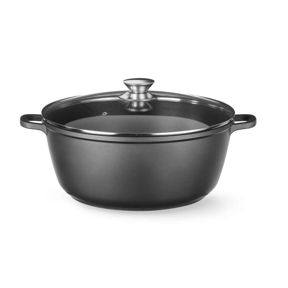 Braadpan met antiaanbaklaag, HENDI, 7L, Zwart, 367x290x(H)122mm