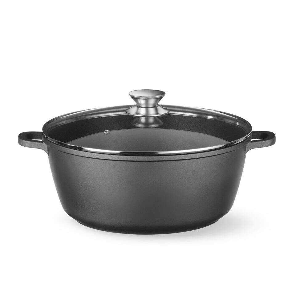 Braadpan met antiaanbaklaag, HENDI, 7,5L, Zwart, 387x310x(H)130mm
