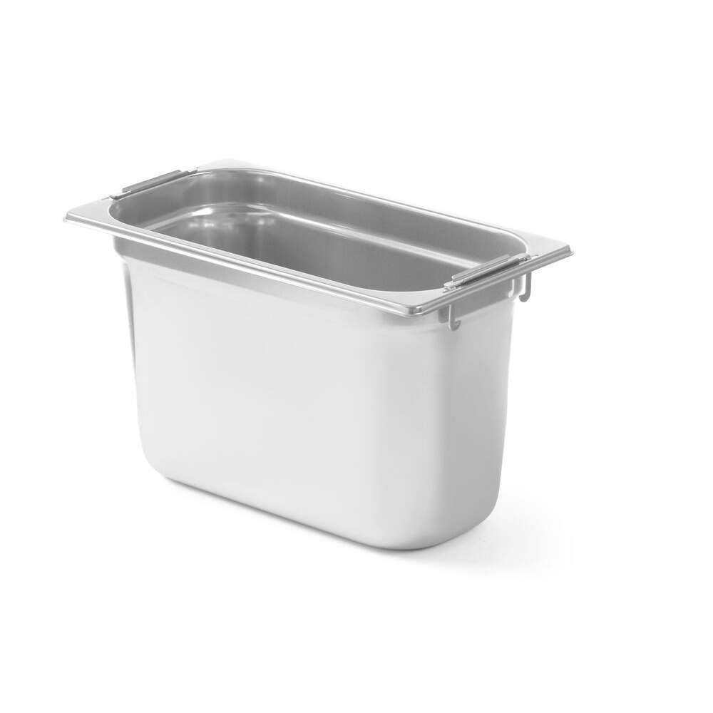 GN-container met intrekbare handgrepen, HENDI, Profi Line, GN 1/3, 3,9L, 325x176x(H)100mm