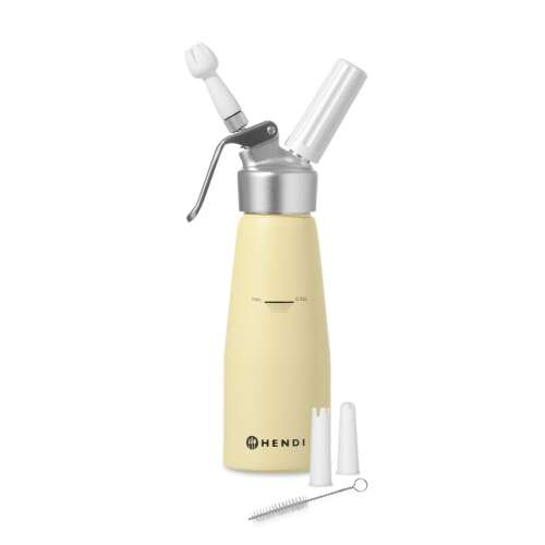 Slagroomapparaat, HENDI, 0,5L, Pastelgeel, ⌀80x(H)260mm