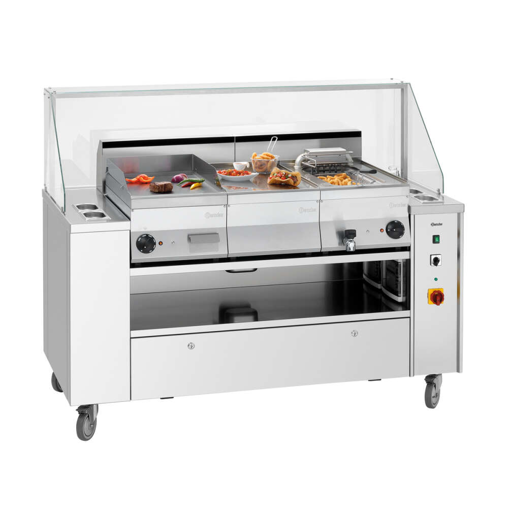 Bartscher Kookstation KST3240 Eco | 24 kW | 400V | RVS | Mobiel | 1715x845x1380mm