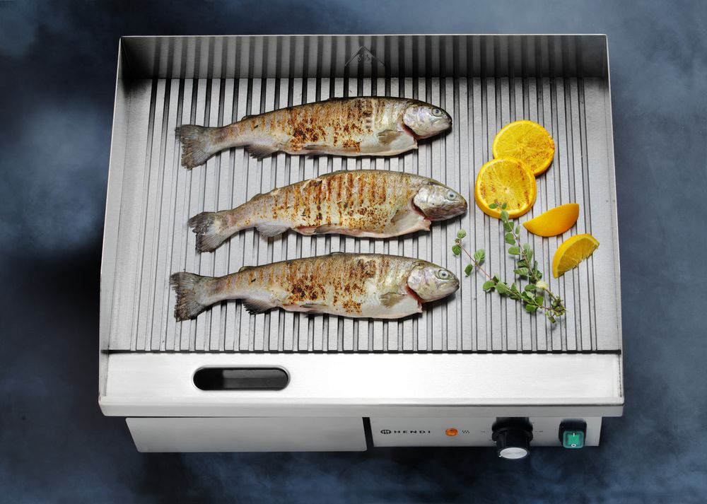 Hendi Bakplaat Geribbeld | Budget Line | RVS | 3000W | 220–240V | 550x430x240mm - Afbeelding 5