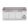 Arktic Pizzawerkbank Met Granieten Werkblad | 3-Deurs | 375L | 230V/400W | 2010x800x875mm