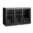 Arktic Backbar Koelkast | 3 Schuifdeuren | 308L | +0°C/+10°C | Zwart | 220-240V/160W | 1350x520x865mm