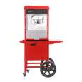 Hendi Popcornmachine met Kar | Rood | 150g per Cyclus | 3,5 Min | 220-240V/1155W | 940x510x1553mm