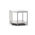 Qusinox Hoek Werktafel | 600 Line | RVS | Bodemschap | 1000x1000x600x900mm