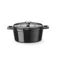 Braadpan geëmailleerd gietijzer, HENDI, 3,7L, Zwart, 317x240x(H)105mm