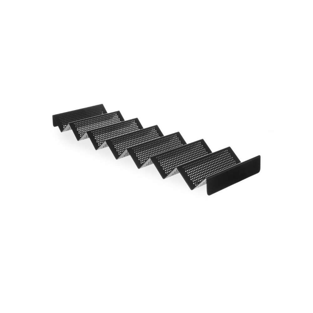 Broodrolhouder - Geperforeerd, HENDI, Zwart, 580x170x(H)40mm
