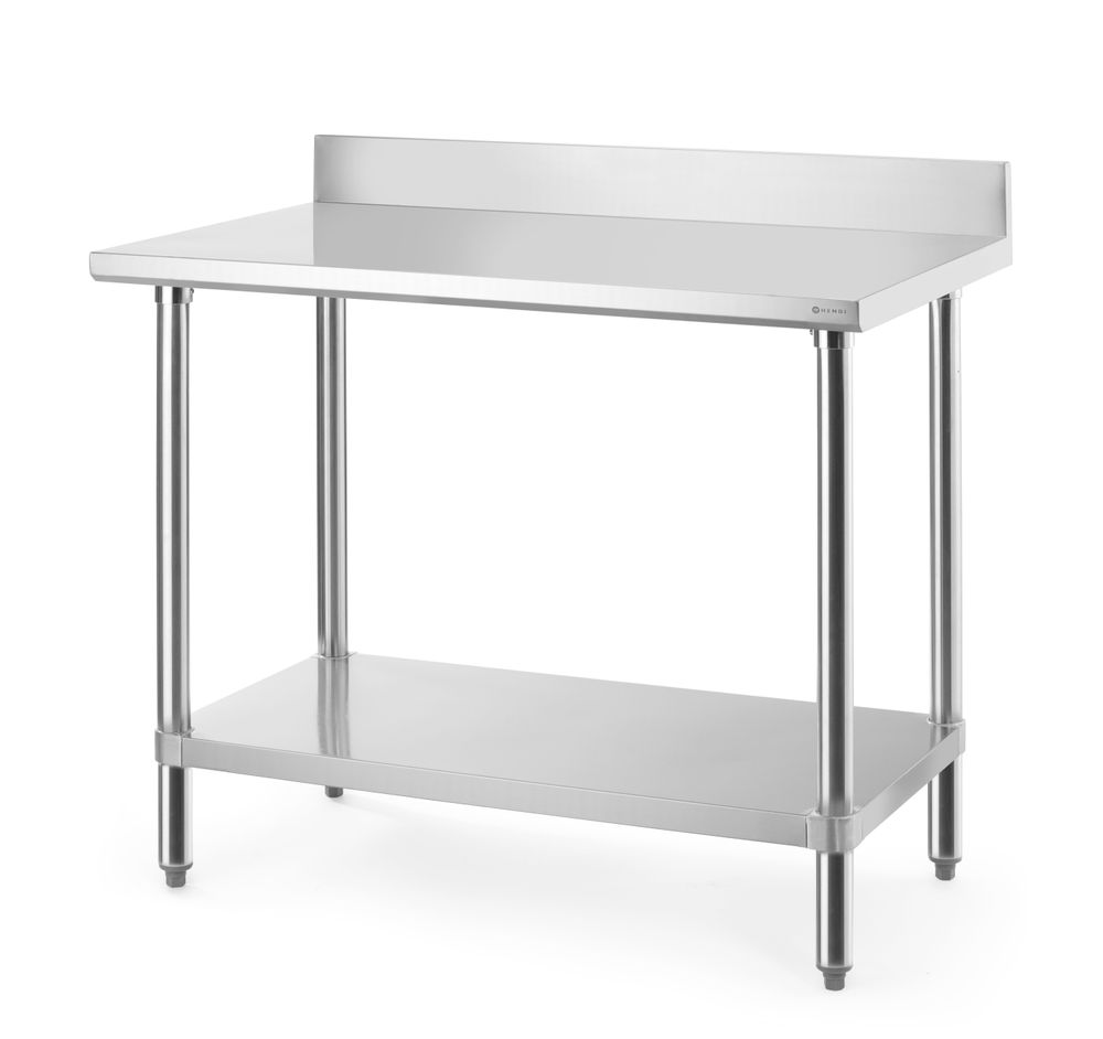 Hendi Werktafel met Spatrand | Budget Line | RVS | 1400x600x950mm - Afbeelding 2