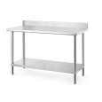 Hendi Werktafel met Spatrand | Budget Line | RVS | 1400x600x950mm