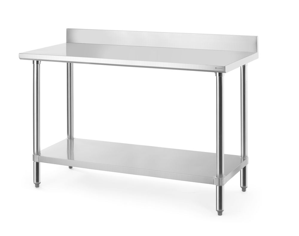 Hendi Werktafel met Spatrand | Budget Line | RVS | 1400x600x950mm