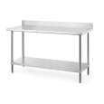 Hendi Werktafel met Spatrand | Budget Line | RVS | 1600x600x950mm