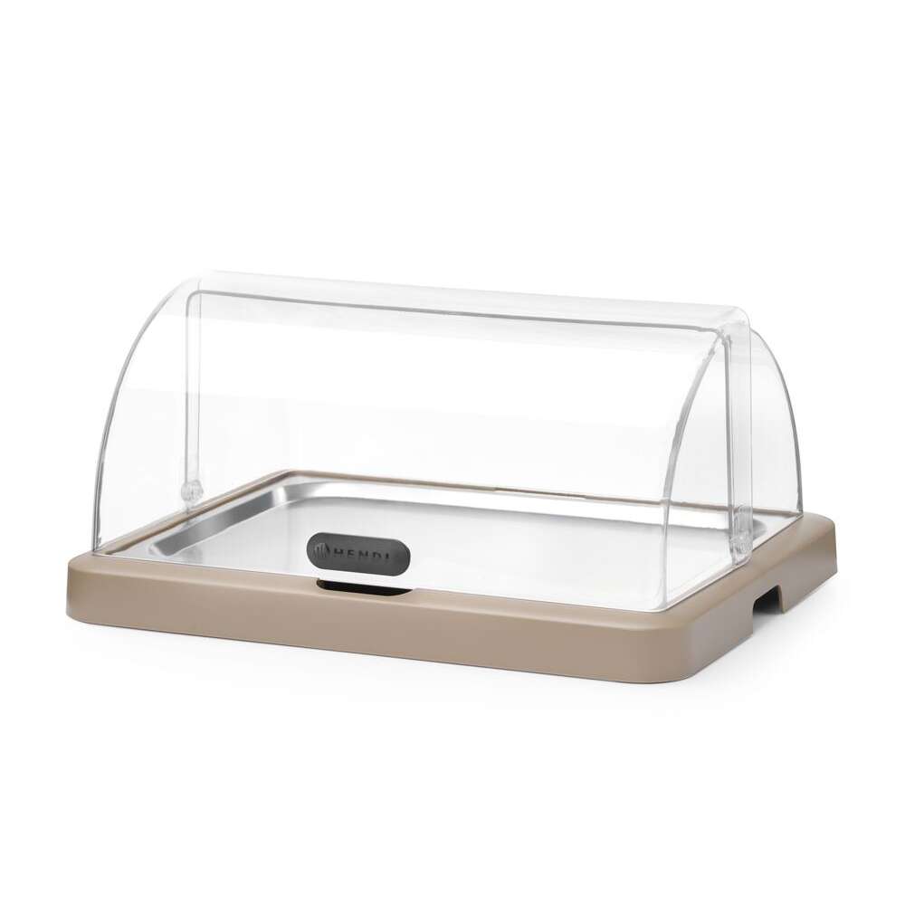 Enkele roll-top koelvitrine Duo UNIQ, HENDI, designed by Robert Bronwasser, Beige, 460x355x(H)220mm