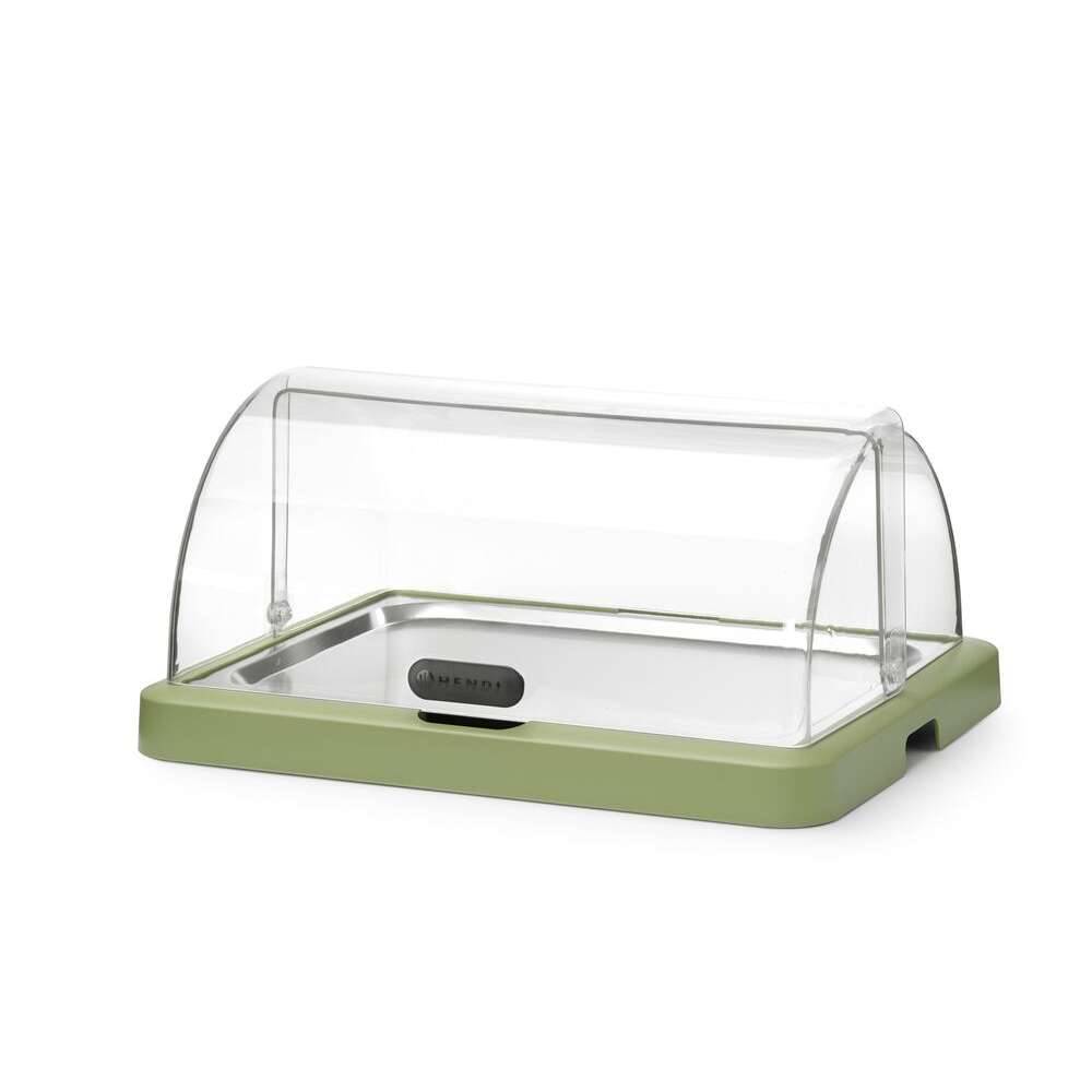 Enkele roll-top koelvitrine Duo UNIQ, HENDI, designed by Robert Bronwasser, Groen, 460x355x(H)220mm