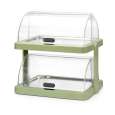 Hendi Koeldisplay UNIQ Duo | Designed by Robert Bronwasser | Dubbele Rolltop | Groen | 480x355x480mm