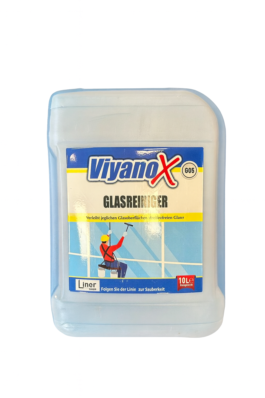 Viyanox Glasreiniger – Professionele Glasreiniger 10L met Anticondens Effect voor Horeca en Grootkeukens