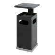 V-Part As-papierbak | Met Afneembaar Afdak | 70L | Antraciet | 395x395x910mm