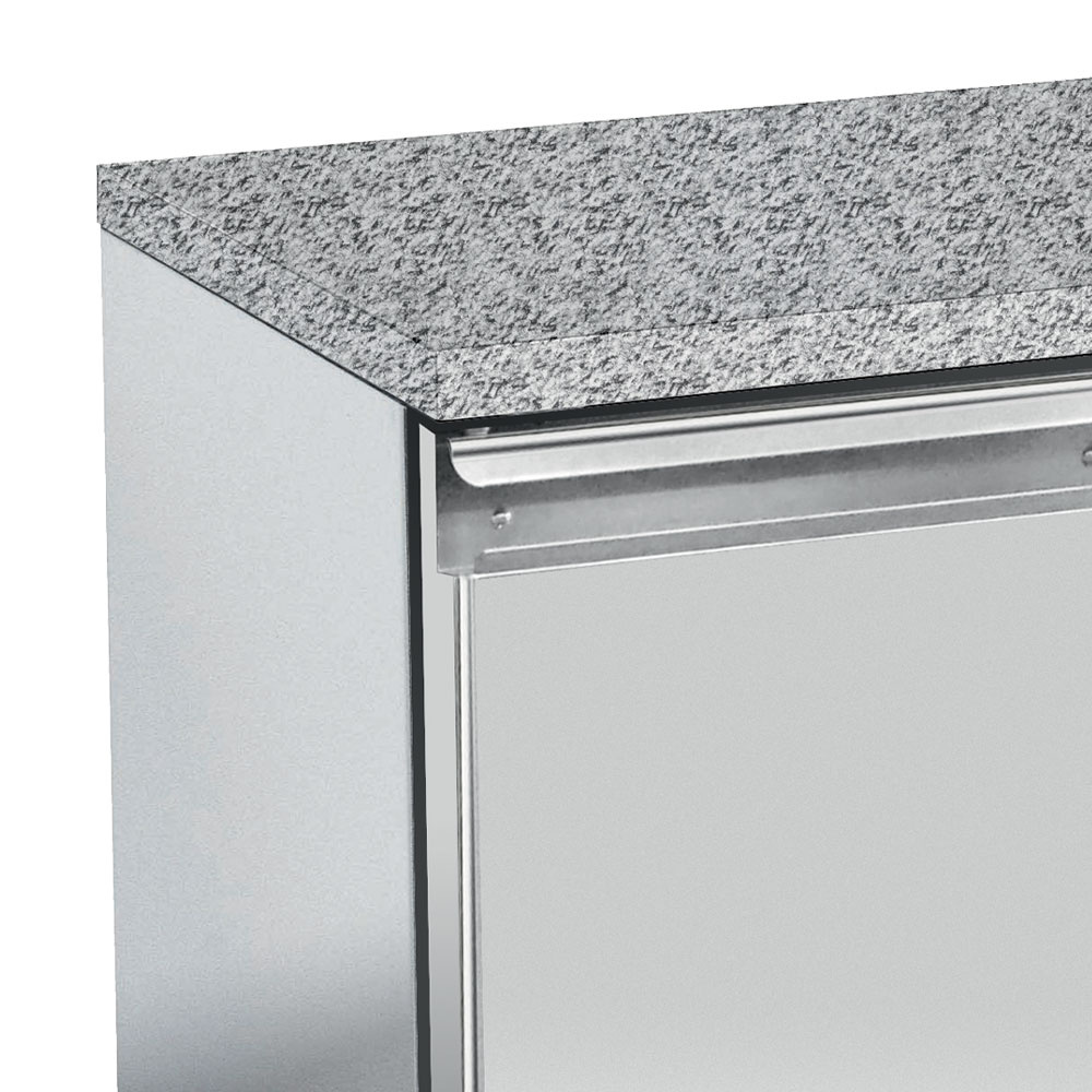 Diamond Bakkerij Koelwerkbank | Energieklasse A | 550L | 3 deuren EN600x400 | -2°C/+8°C | Geforceerde koeling | Granieten werkblad | 0.36kW | 2030x800x880/900mm - Afbeelding 4