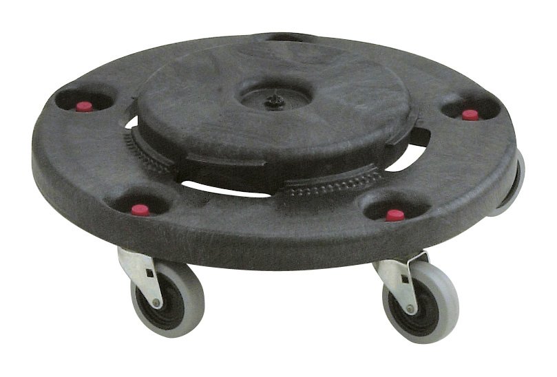 Rubbermaid Brute Dolly | Verrijdbaar | Voor Brute Containers | Zwart | Ø464mm | 168mm (H)
