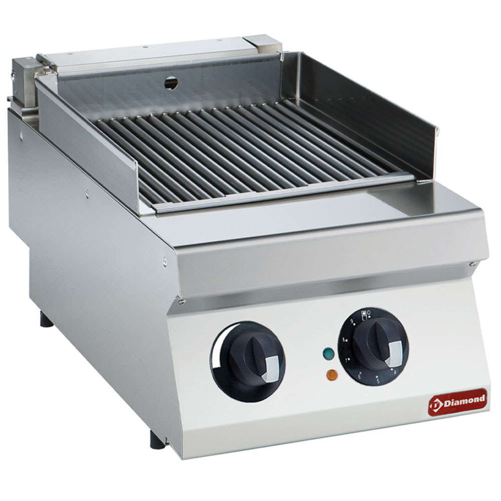 Diamond High Power Stoomgrill | MAXIMA 900+ | Elektrisch | RVS Oppervlak | 5.8kW | 400V | Vulkraan + Aftapkraan | 400x900x275/349mm