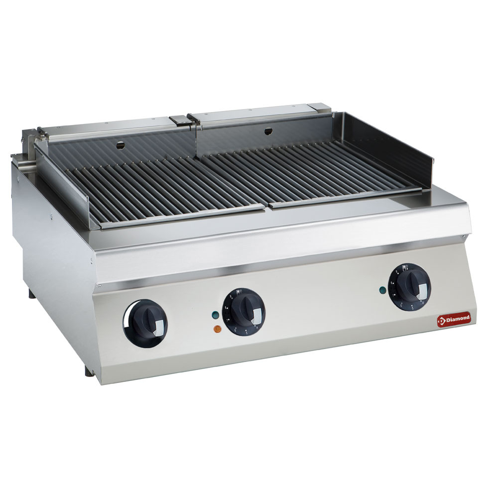 Diamond High Power Stoomgrill | MAXIMA 900+ | Elektrisch | RVS Oppervlak | 11.6kW | 400V | Vulkraan + Aftapkraan | 800x900x275/348mm