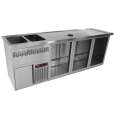 Diamond Modulair Barstation | BarLine | 555L | RVS | 3 Compartimenten Rechts | +2°C/+8°C | Statisch + Ventilator | 2 Spoelbakken Links + Glazenspoeler | 2500x700x930mm