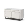 Qusinox Werkbank | 700 LINE | RVS | Schuifdeuren + Laden