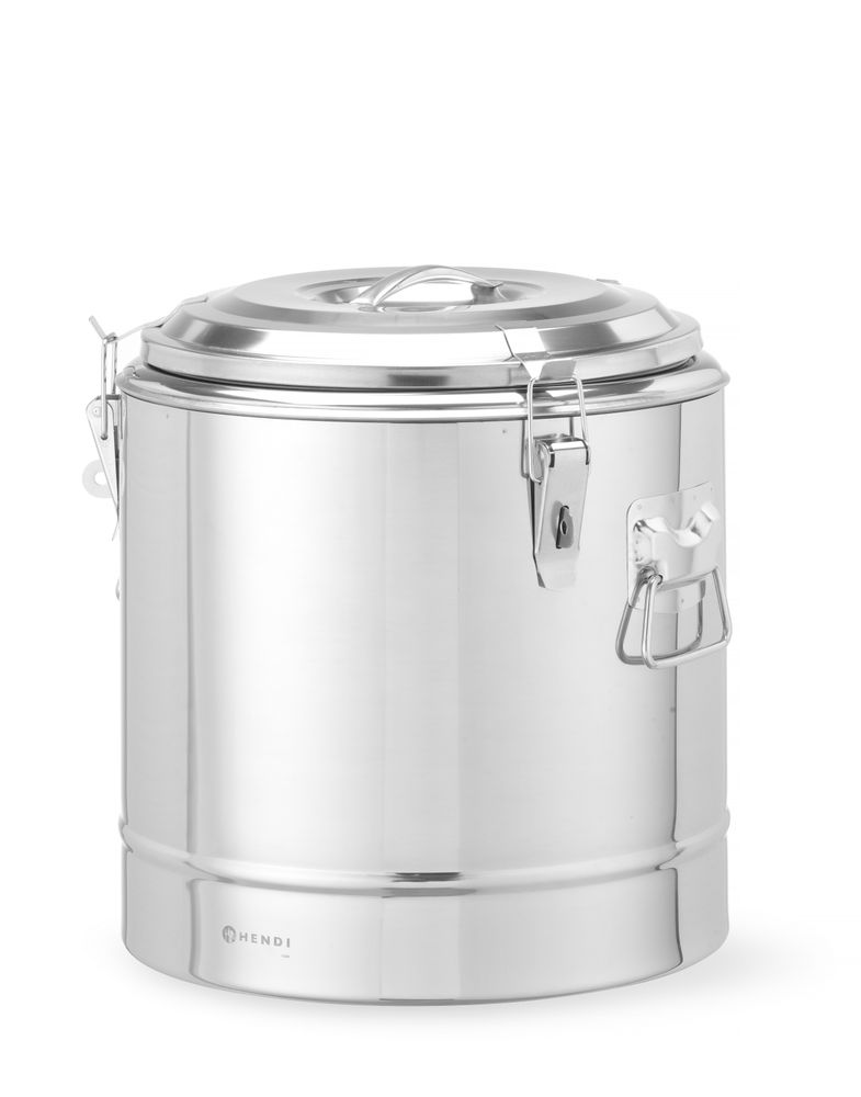 Hendi Kitchen Line Geïsoleerde Draagbare Container | 19L | Zilver | Ø350x400mm - Afbeelding 2