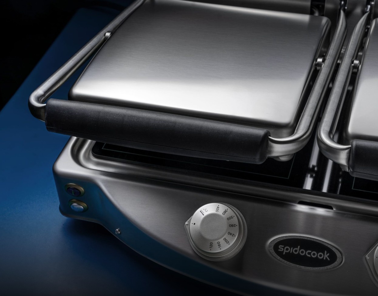 Spidocook Dubbele Grill | Contactgrill Glas-Keramisch | 120°C/400°C | 3kW | 230V | 619x458x176mm - Afbeelding 3