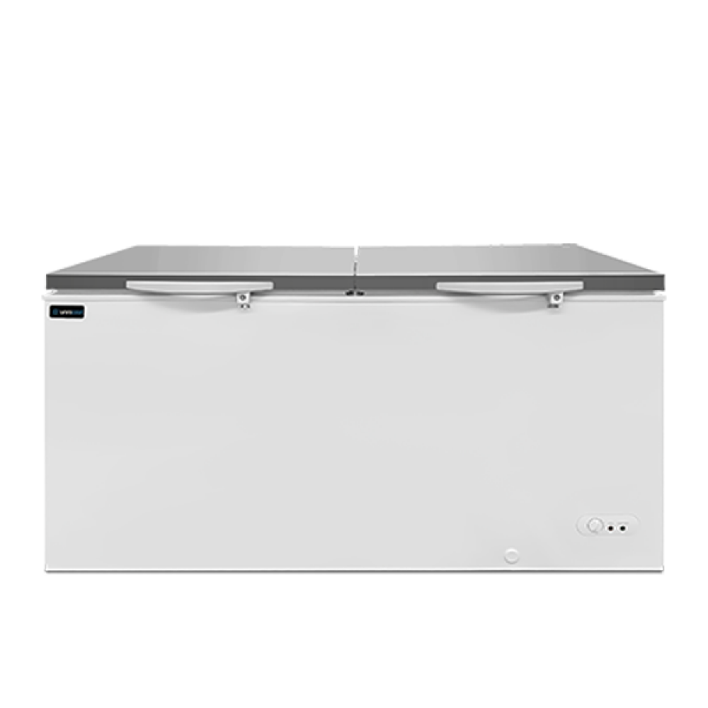Unnicool Vrieskist | Wit/RVS | 558L | -18°C/-25°C | Statisch | Kanteldeksel | 1535x720x830mm