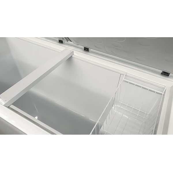 Unnicool Vrieskist | Wit/RVS | 558L | -18°C/-25°C | Statisch | Kanteldeksel | 1535x720x830mm - Afbeelding 4