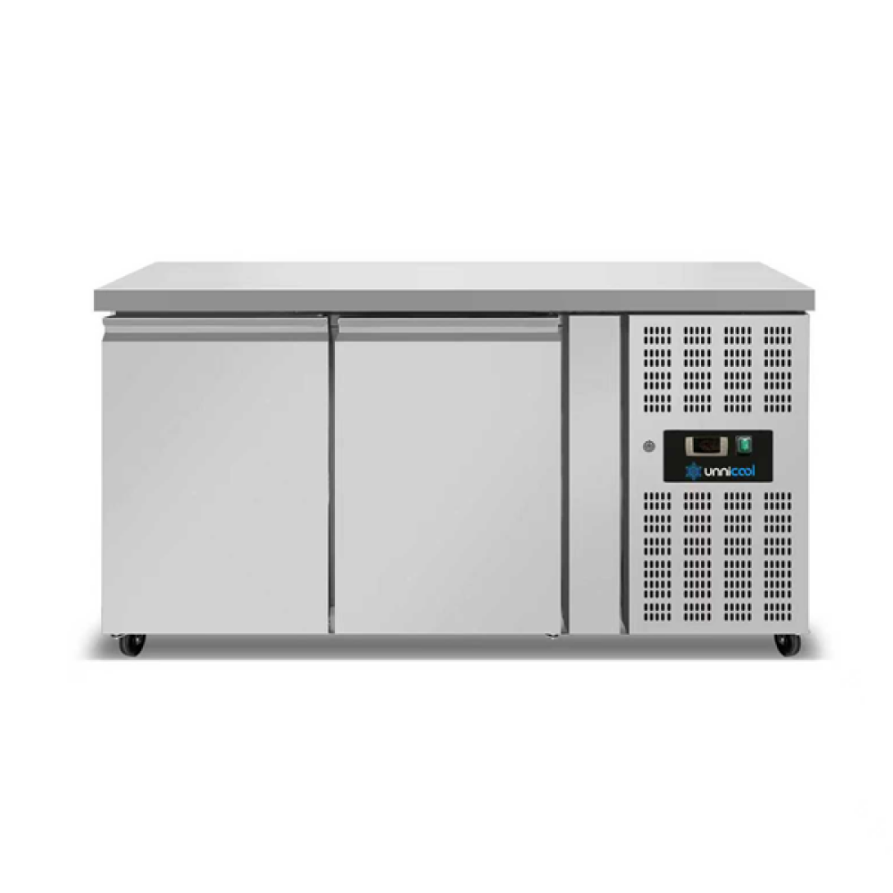 Koelwerkbank | 282L | 2 Deuren (1/1 GN) | +2°C/+8°C | Geforceerd | Wielen (Geremd) | 1390x700x850/950mm