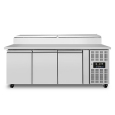 Unnicool Saladette | 399L | 3 Deuren 1/1 GN | Boven 8x 1/3 GN | +2°C/+8°C | Geforceerd | Klapdeksels | Wielen | 1795x700x885/1085mm