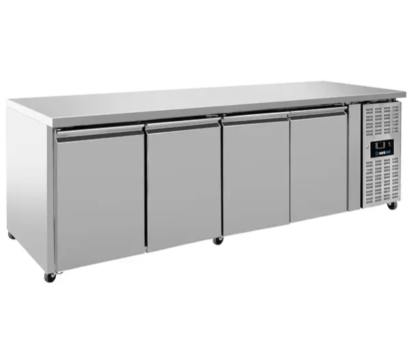 Koelwerkbank | 550L | 4 Deuren (1/1 GN) | +2°C/+8°C | Geforceerd | Wielen (Geremd) | 2230x700x850mm - Afbeelding 6