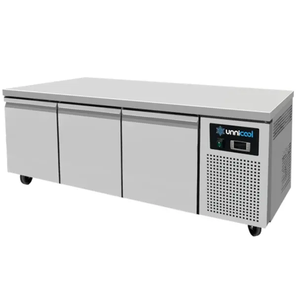 Unnicool Koelwerkbank | Laag Model | 3 Laden 1/1 GN | -2°C/+8°C | Geforceerd | Wielen | 1610x700x600mm - Afbeelding 2