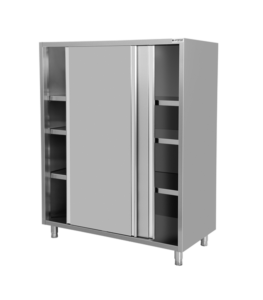 Unninox Servieskast | RVS | Schuifdeuren | 1000x600x1800mm - Afbeelding 2