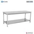WORKTABLE 700 + ZONDER OPSTAANDE RAND | 1500x700xH850mm