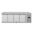 Koelwerkbank | 550L | 4 Deuren (1/1 GN) | +2°C/+8°C | Geforceerd | Wielen (Geremd) | 2230x700x850mm