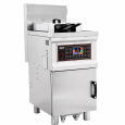 Professionele Makfry Open Friteuse FE300SL met automatisch liftsysteem en 3 jaar fabrieksgarantie.