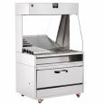 Professionele stationaire Makfry Frietwarmhouder FW90 van RVS met 3 jaar fabrieksgarantie.