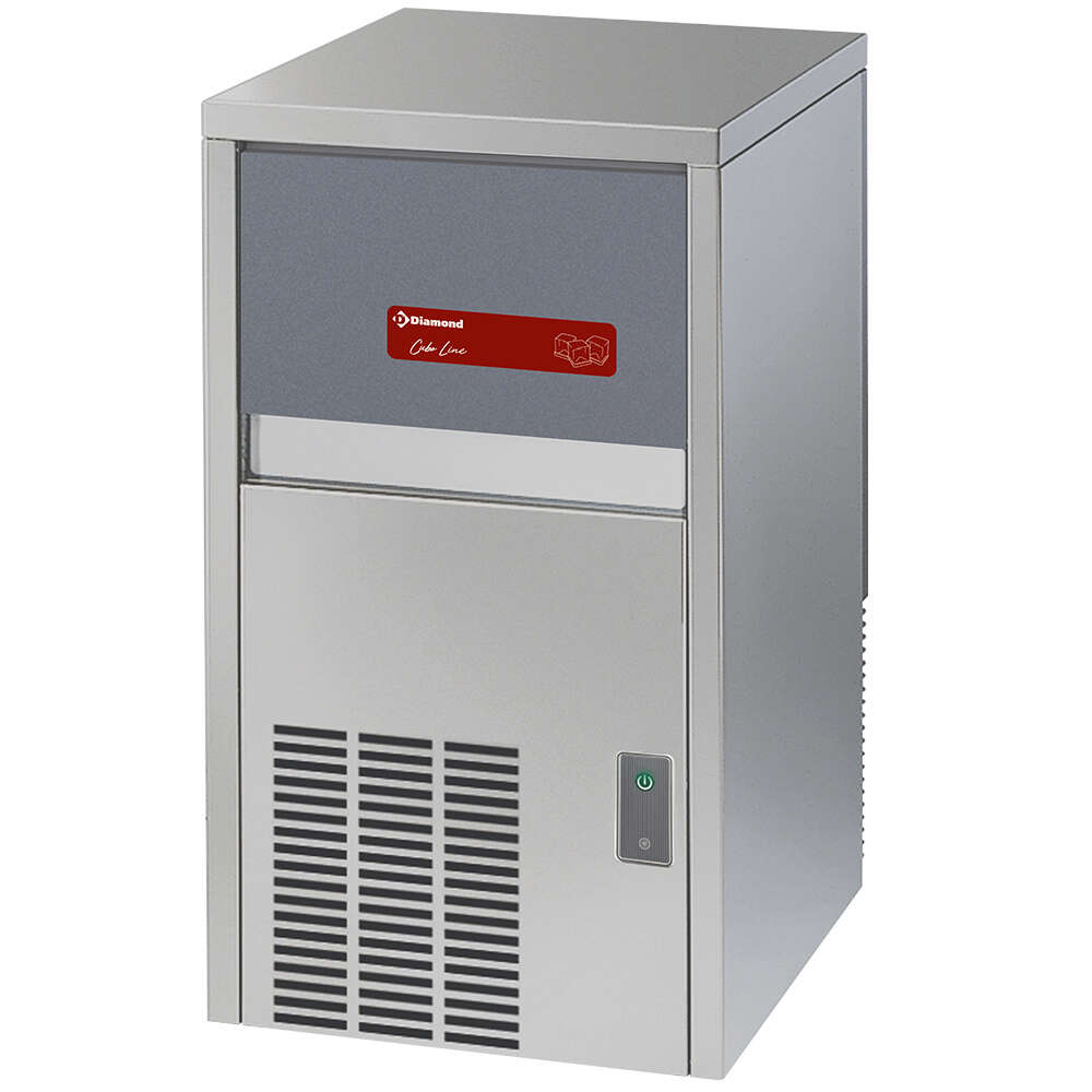 Diamond IJsblokjesmachine | CUBO LINE | Volle Blokjes (23g) | 29kg/24u | Bunker 9kg | Luchtgekoeld | 387x470x687mm